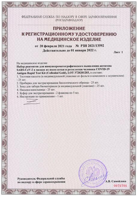  Covid-19 Certificati della Russia 2